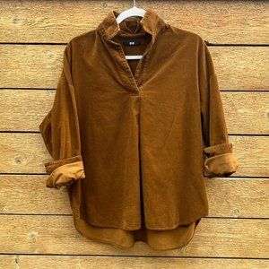 Corduroy Shirt, Copper Colored - Size Medium
